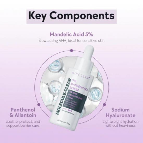 NINE LESS Molecule-Clear 5% Mandelic Acid Serum 30ml