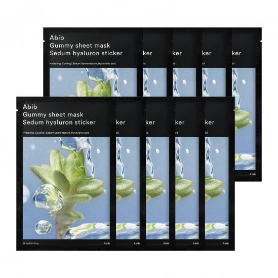  Box 10 pcs. sheet masks Abib Gummy Sheet Mask Sedum Hyaluron sticker