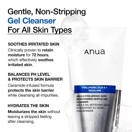  Anua 8 Hyaluronic Acid Moisturizing Gentle Gel Cleanser 150 ml