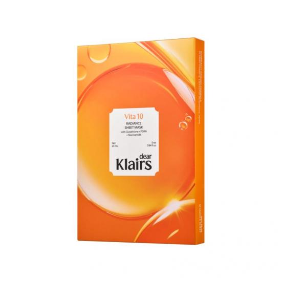  Box of 5: Dear, Klairs Vita 10 Radiance Sheet Mask (5ea)