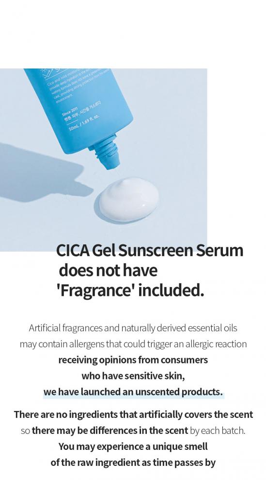 BENTON CICA GEL SUNSCREEN SERUM [SPF50/PA++++] 50G