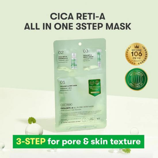 VT Cosmetic Cica Reti-A All In One 3 Step Mask 