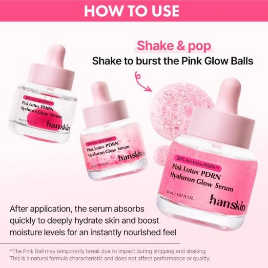  HANSKIN Pink Lotus PDRN Hyaluron Glow Serum 
