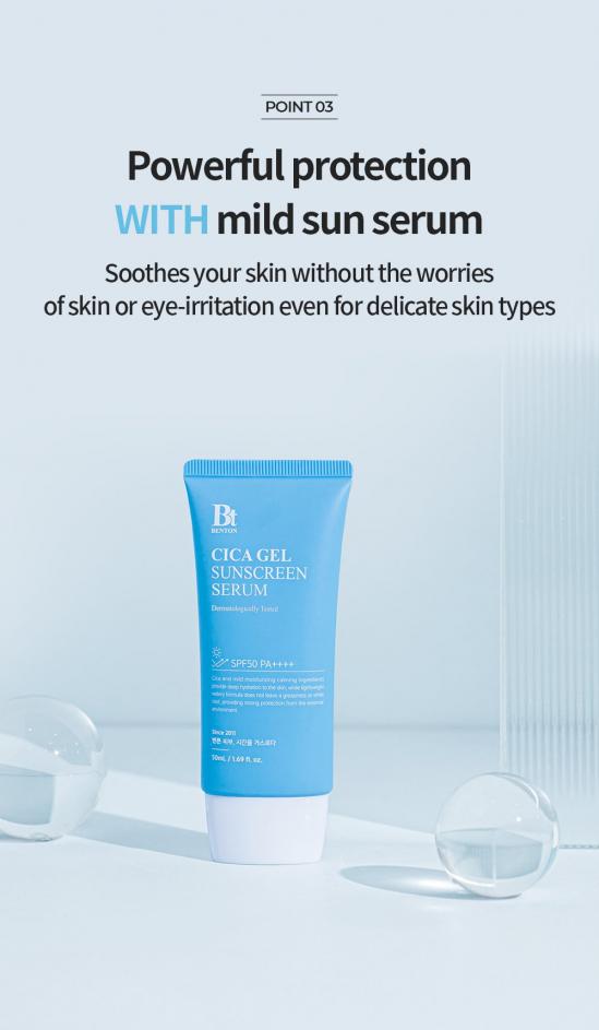  BENTON CICA GEL SUNSCREEN SERUM [SPF50/PA++++] 50G