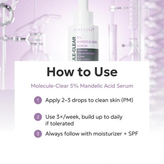 NINE LESS Molecule-Clear 5% Mandelic Acid Serum 30ml
