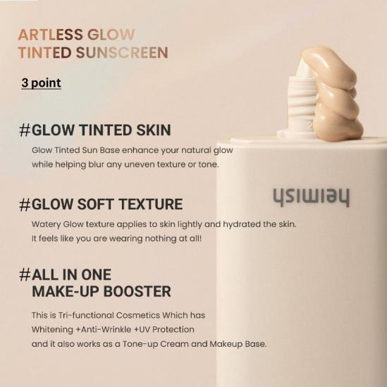  Heimish Artless Glow Tinted Sunscreen Shine Beige SPF50+ PA+++ 40ml