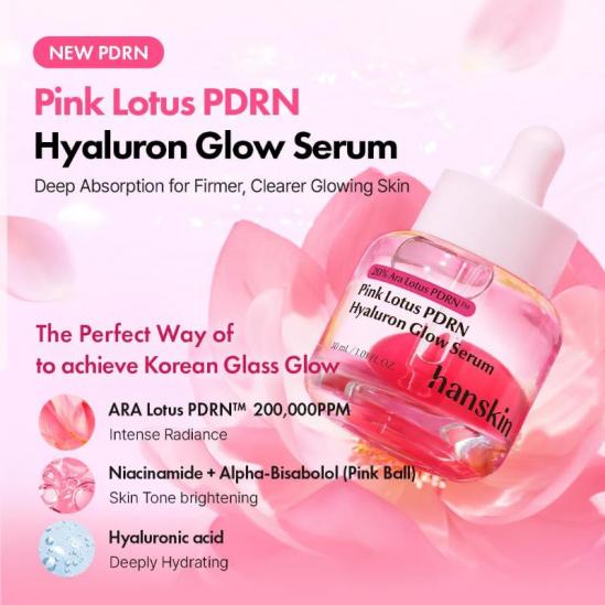  HANSKIN Pink Lotus PDRN Hyaluron Glow Serum 