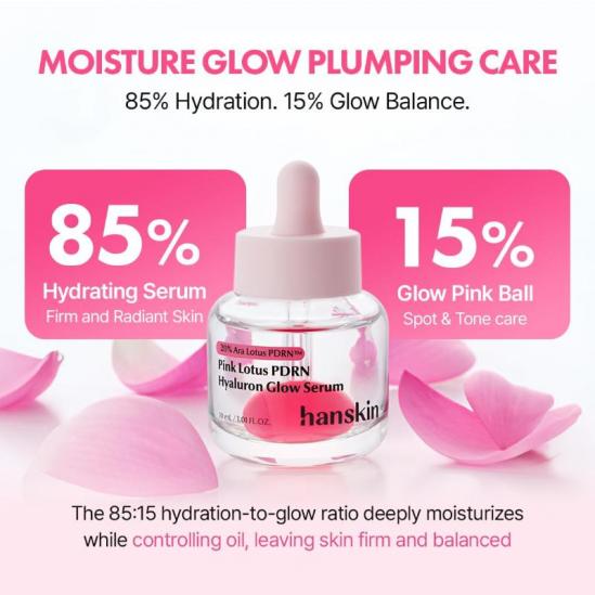  HANSKIN Pink Lotus PDRN Hyaluron Glow Serum 