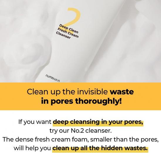 Numbuzin - No.2 - Deep Clean Fresh Cream Cleanser - 120ml