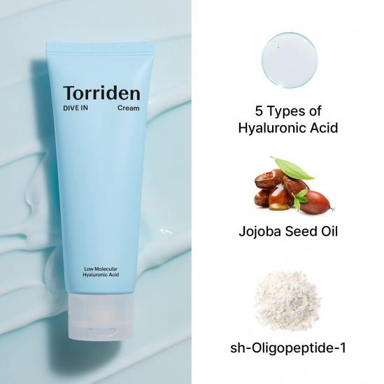 Torriden DIVE-IN Low Molecular Hyaluronic Acid Cream  80мл 