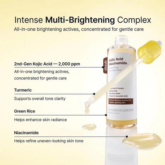 Sungboon Editor Kojic Acid Niacin Brightening Rice Peel Shot 80ml
