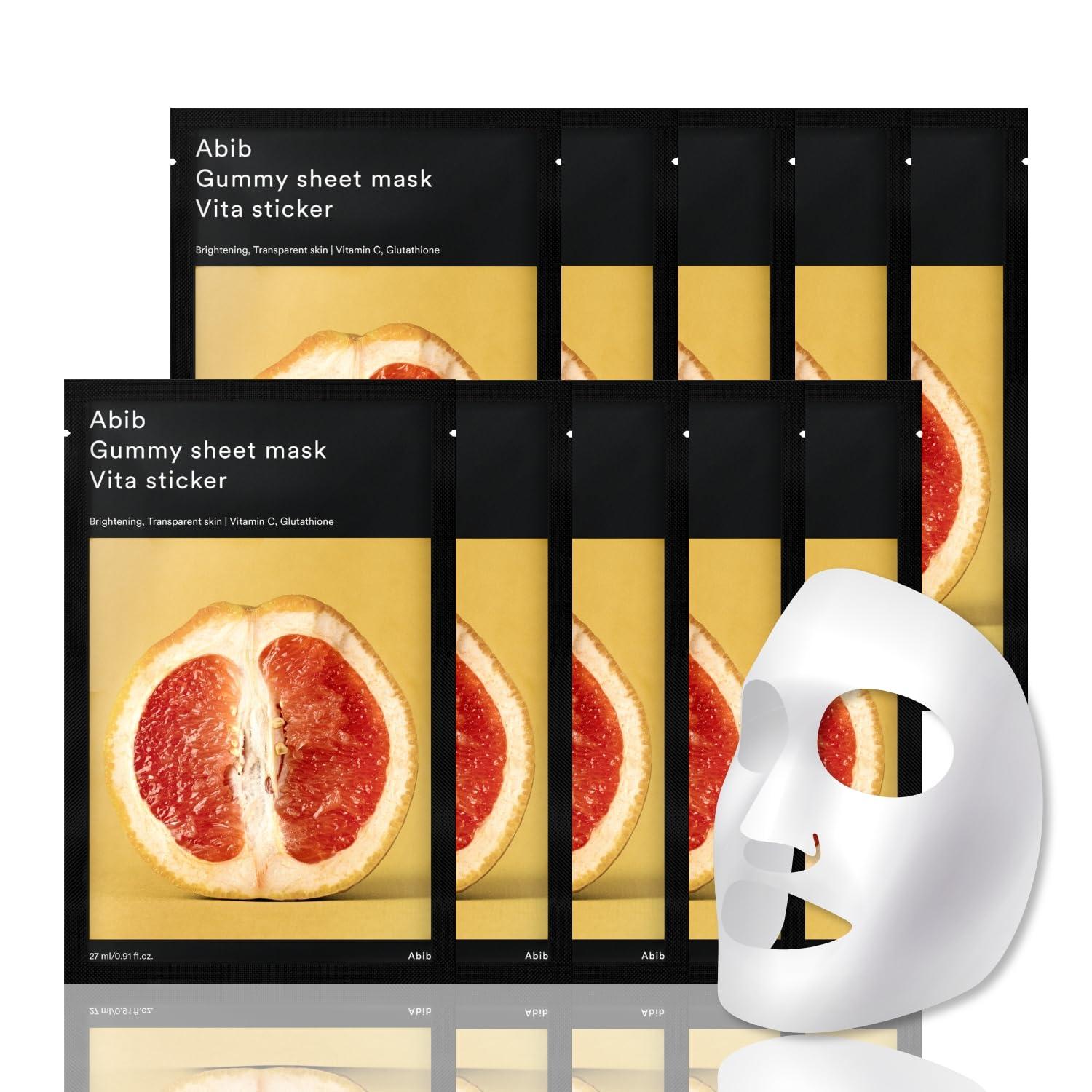 Sticker Mask Sheet Box of 10 sheet masks Abib Gummy Sheet Mask Vita Sticker - KoCos Bulgaria
