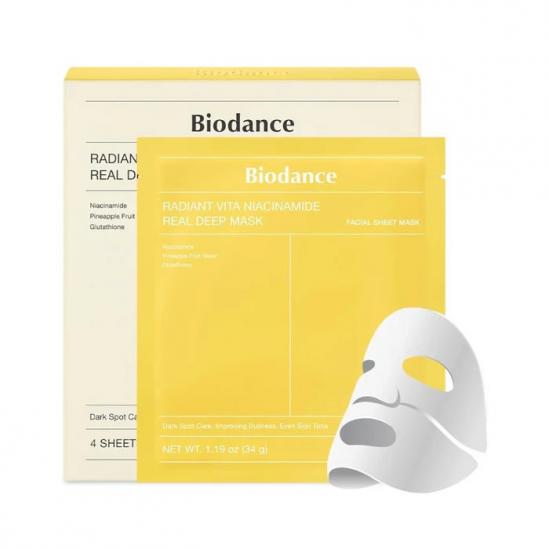 Кутия 4 бр. Biodance Radiant Vita Niacinamide Real Deep Mask