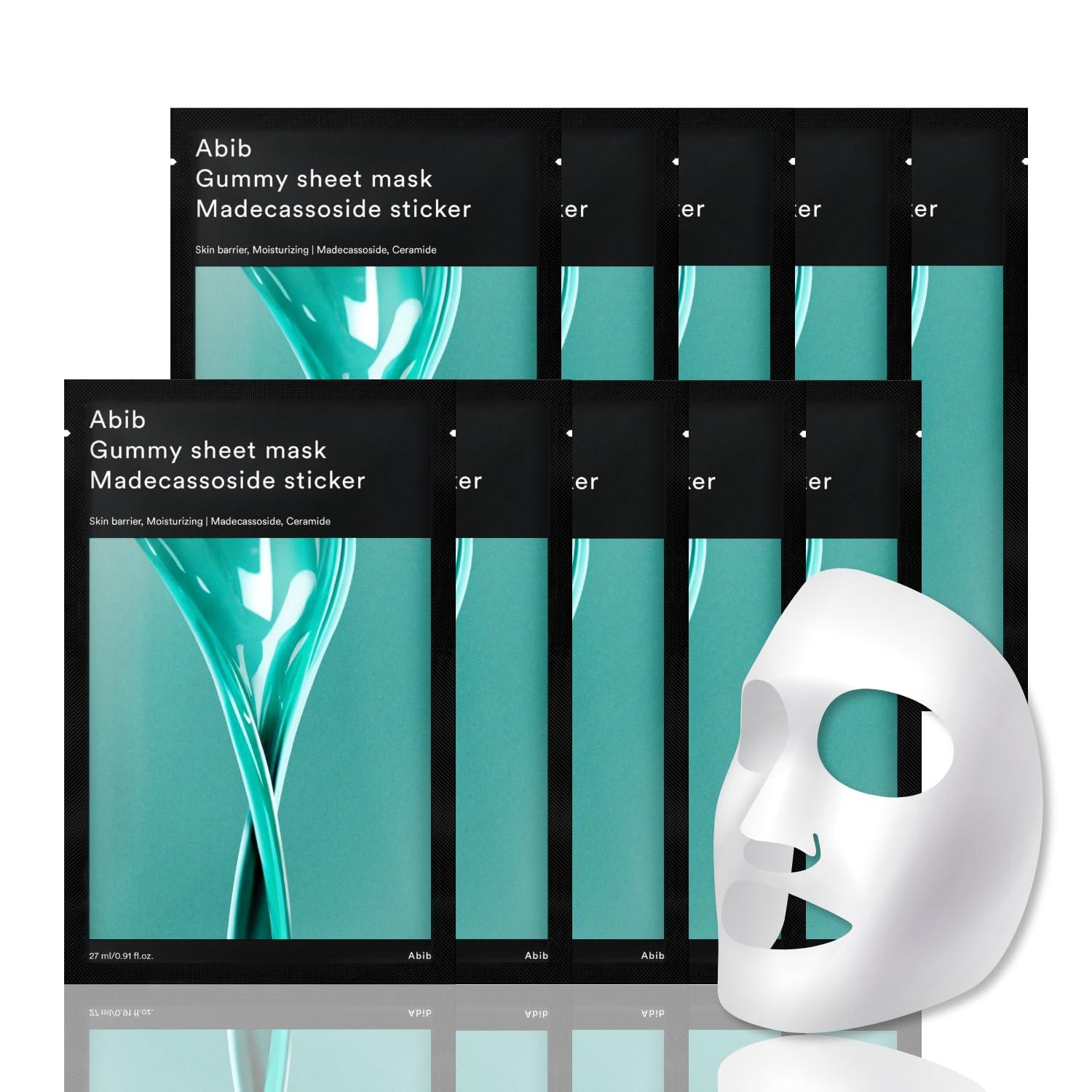 Sticker Mask Sheet Box 10 pcs. sheet masks Abib Gummy Sheet Mask Madecassoside sticker ...