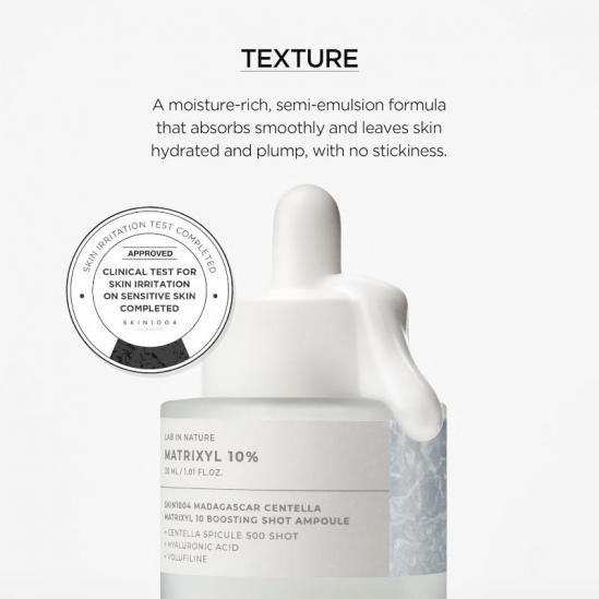 SKIN1004 Madagascar Centella Matrixyl 10 Boosting Shot Ampoule 
