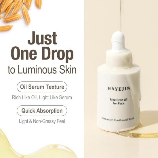  HAYEJIN Rice Bran Oil for Face 30ml