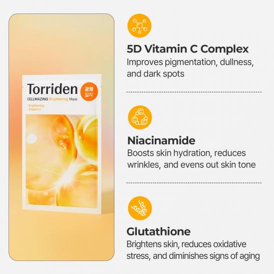 Torriden Cellmazing Vita C Brightening Mask 1 бр.