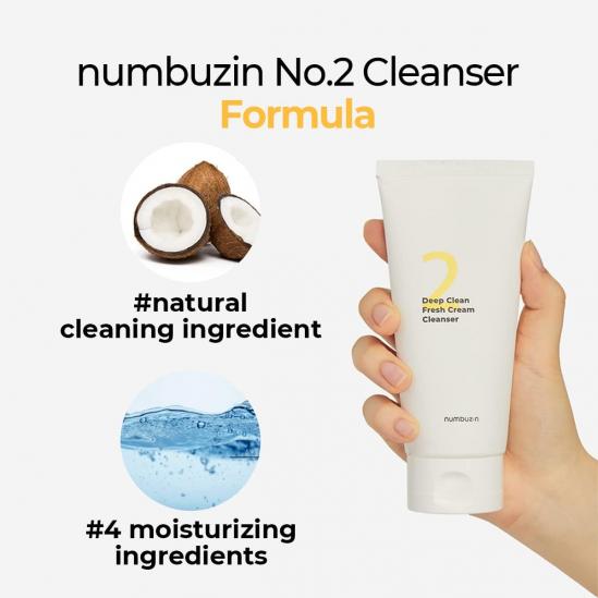  Numbuzin - No.2 - Deep Clean Fresh Cream Cleanser - 120ml