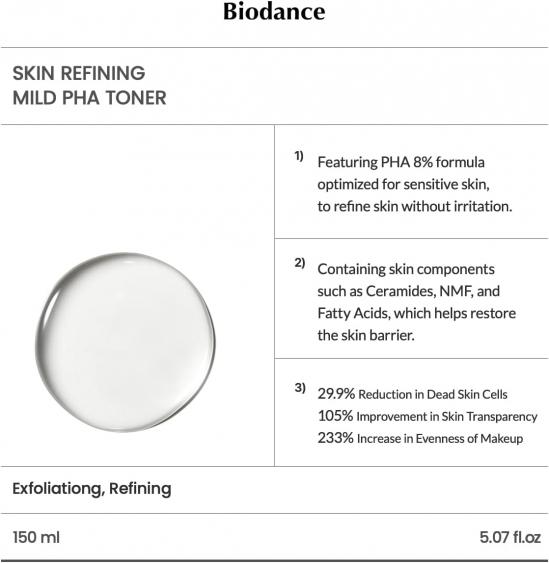 Biodance Skin Refining Mild PHA Toner 