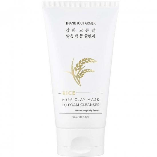 Thank you Farmer Rice Pure Clay Mask to Foam 150 ml