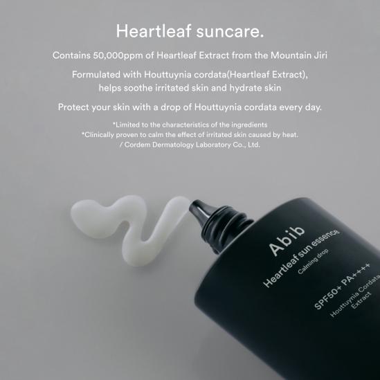 Abib Heartleaf Sun Essence Calming Drop SPF50 SPF 50+ PA++++ - exp.18.02.2027
