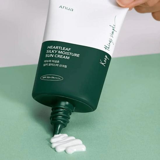 Anua Heartleaf Silky Moisture Sun Cream SPF50+ PA++++, 50 ml