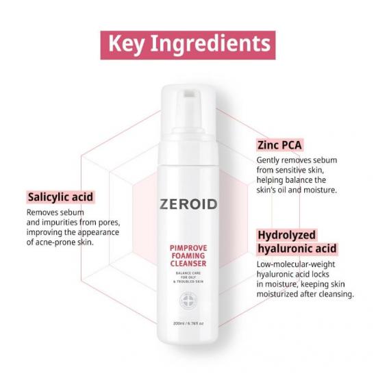 ZEROID Pimprove Foaming Cleanser 200ml