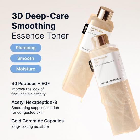 Sungboon Editor Silk Peptide EGF Intensive Smoothing Toner 300ml