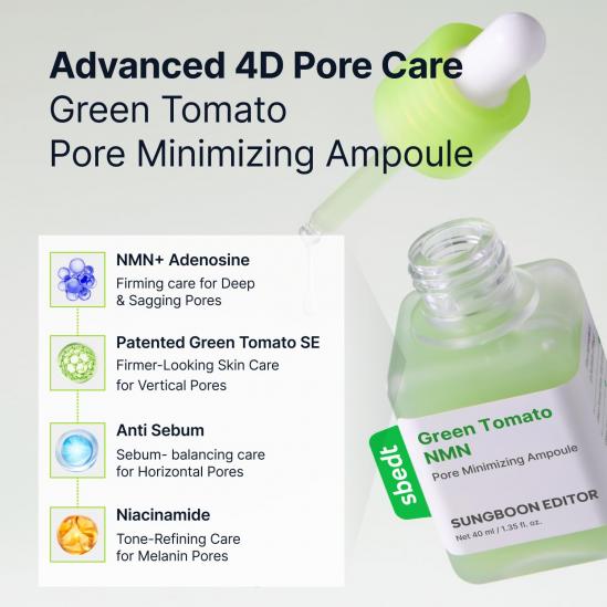 Sungboon Editor Green Tomato NMN Pore Minimizing Ampoule 
