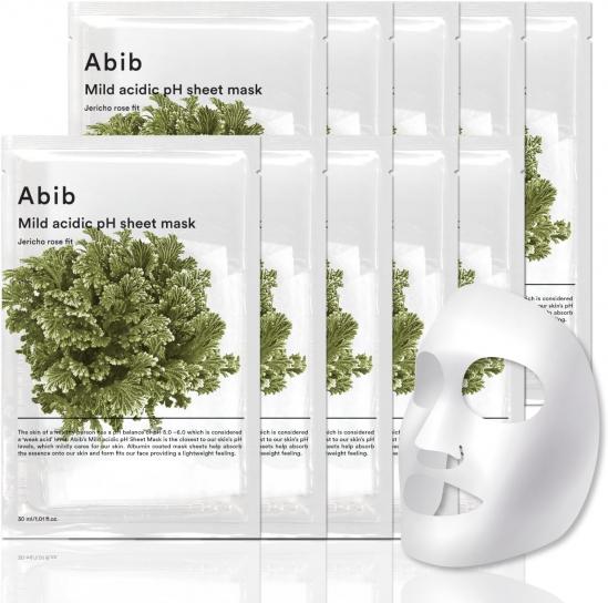  Box of 10 sheet masks Abib Mild Acidic pH Sheet Mask Jericho Rose Fit
